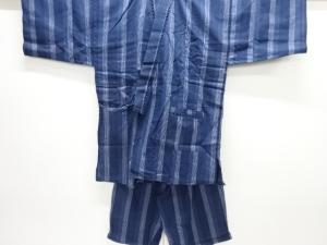 未使用品　しじら織甚平 扇子付き(LLサイズ)